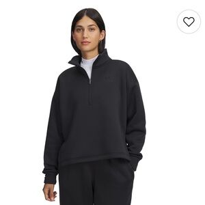 Under Armour Black Women's Half-Zip Fleece Pullover Sweatshirt